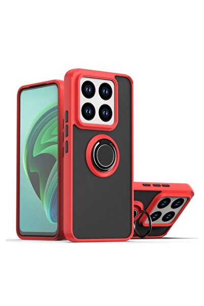 HANPORIUM Mi 14 Compatible Case with Ring Stand Extra Impact Protection Hard ...