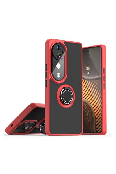 HANPORIUM Vivo V40 Pro Compatible Case with Ring Stand Extra Impact Protectio...