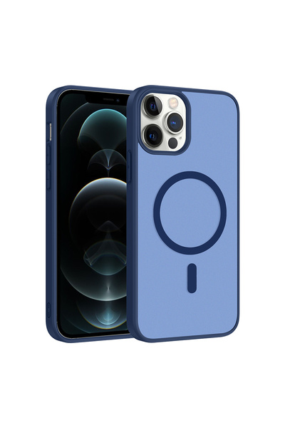 TechTrove iPhone 12 Pro İçin Uyumlu Uyumlu Renkli Buzlu Tasarım Sararmaz Mags...