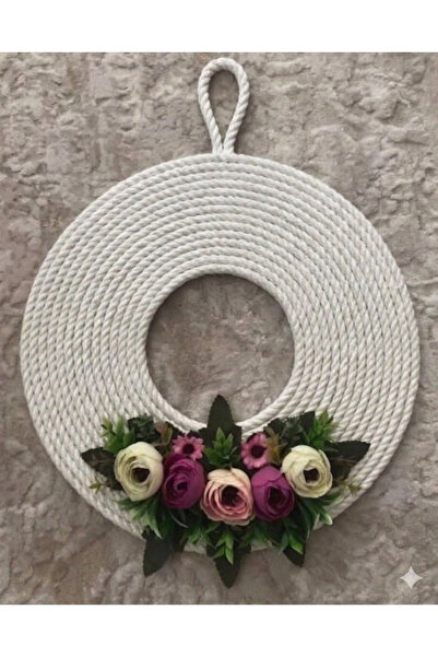 FELIX HOME Floral Straw Mat Door Decoration Set