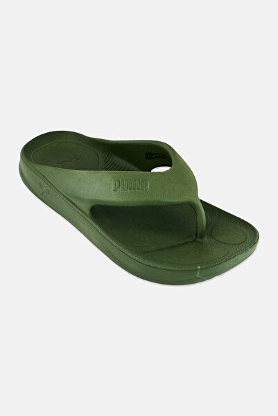 Puma شبشب رجالي سهل الارتداء بشعار العلامة التجارية، زيتوني