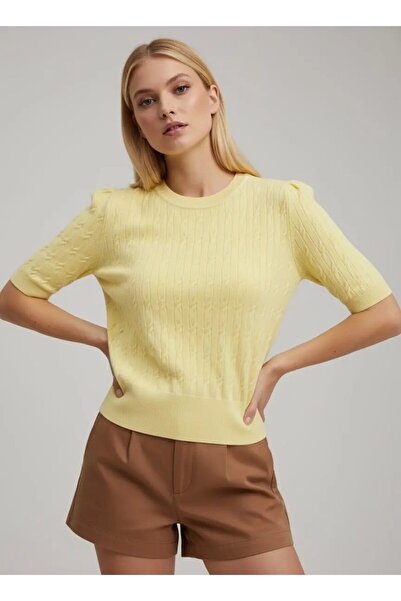 Park Karon Women's Crew Neck Hair Knit Textured Premium Yarn Knitwear Sweater...