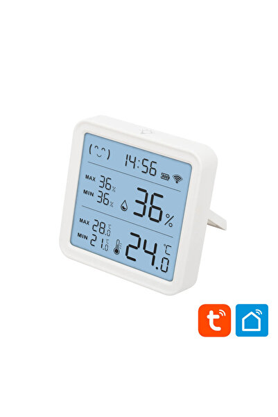 Home by Somogyi Termometru /higrometru /ceas WiFi inteligent Tuya 3xAAA Home ...