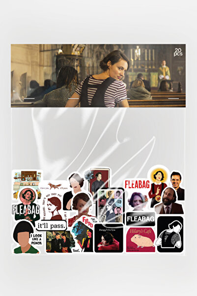 Baprile Fleabag Sticker Paketi 20 Parça Kaliteli Su Geçirmez Etiket Seti