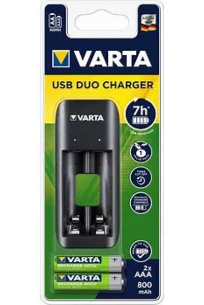 OEM Varta 57651 AA/AAA NiMH charger + 2 AAA 800mAh batteries USB