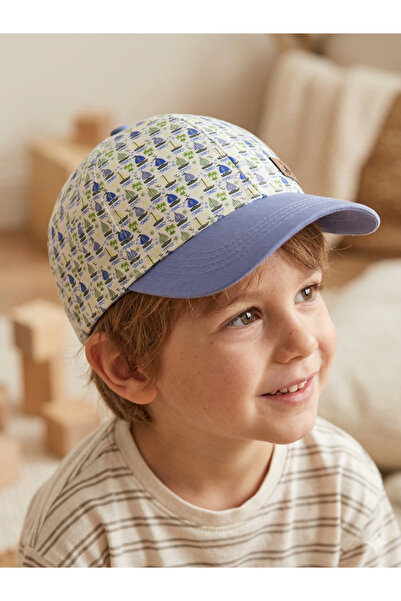 PIECE SIGNATURE 100% Cotton, Printed Sun Hat for Boys (Ages 4-8) (Size 52 cm)