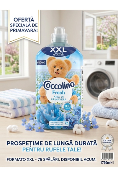 Coccolino Fresh Aria di Primavera Concentrated Fabric Softener, XXL Format, 7...