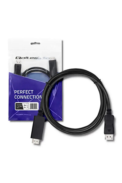 OEM Cable 4K UHD 2880p DisplayPort v1.2 - HDMI 2m black QOLTEC-50441 50441-QO...