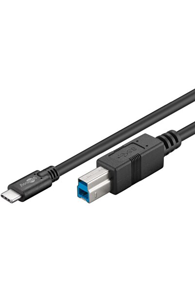 OEM Cablu USB 3.0 type C tata la USB B 3.0 1m 5Gbit/s negru 67986 Goobay