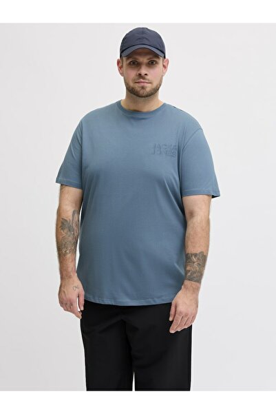 Jack & Jones Plus Men's Blue Jjecorp Logo Tee Ss O-Neck Noos Pls Large Size T...