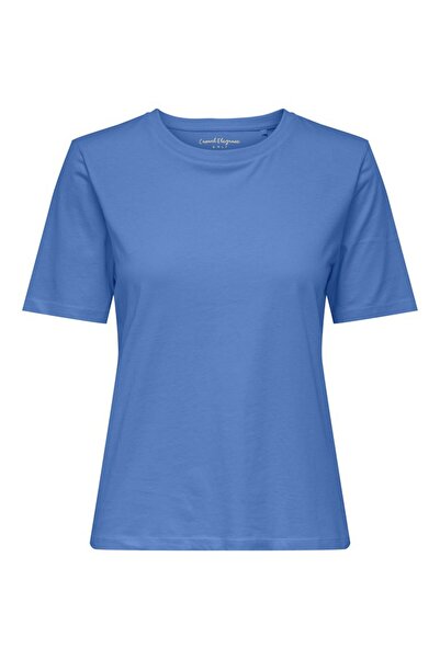 ONLY Women's Blue Onlhappy S/S O-Neck Tee Jrs T-Shirt 15371896-Ultramarin