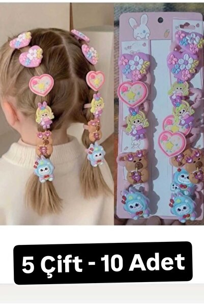 ModaRESSO Girl's Cute Figured Buckle Set of 10 - Colorful Rubber Buckle