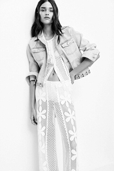 H&M Lace jersey trousers