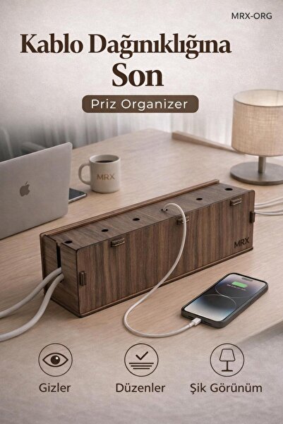 MRX -ORG Priz Organizer | Kablo Düzenleyici Kutu & Kablo Gizleyici, Dekoratif