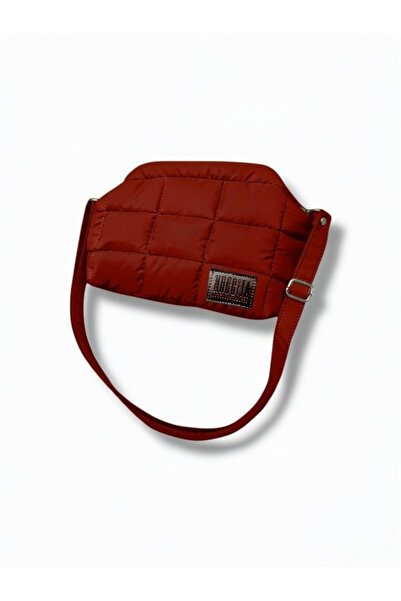 Nuggita Red Puffer Gizli Burslu Clutch Hand/Shoulder Bag