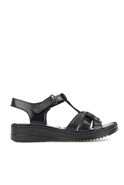 Ziya , Women's Genuine Leather Comfort Sandals 1611051Z030 Black