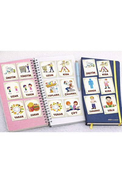 Limitless Design Educational Opposite Concepts Sticker Set – Educational Card...