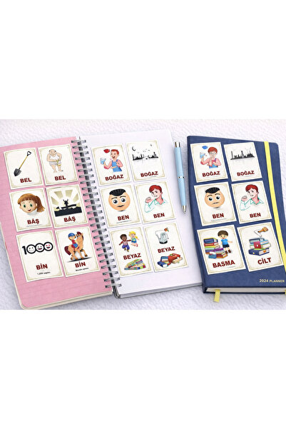 Limitless Design Turkish Voice Words Educational Poster/Sticker Set 22X30 cm ...