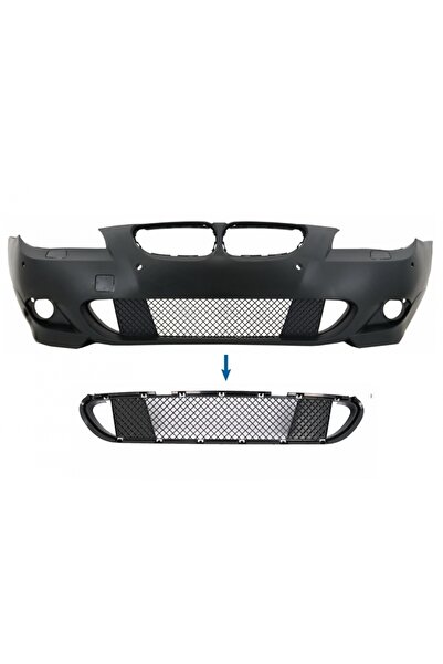 tuningset Grilă inferioară centrală bară față compatibilă cu BMW Seria 5 E60 ...