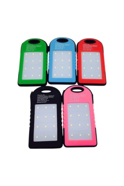 E-ANAMAG Portable Solar Power Bank, IPX 6, 2 USB, LED Lantern