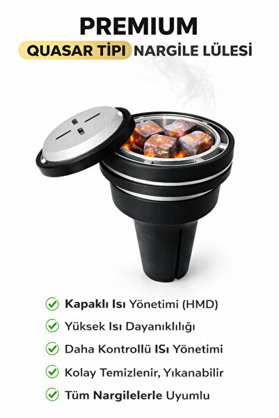 Han Tobacco Quasar Tipi Nargile Lülesi Isı Yönetimli Kapaklı Sistem HMD Lüle ...