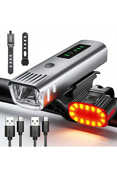 Choice3 مجموعة Heinast B من أضواء الدراجات القابلة لإعادة الشحن عبر USB، مصبا...