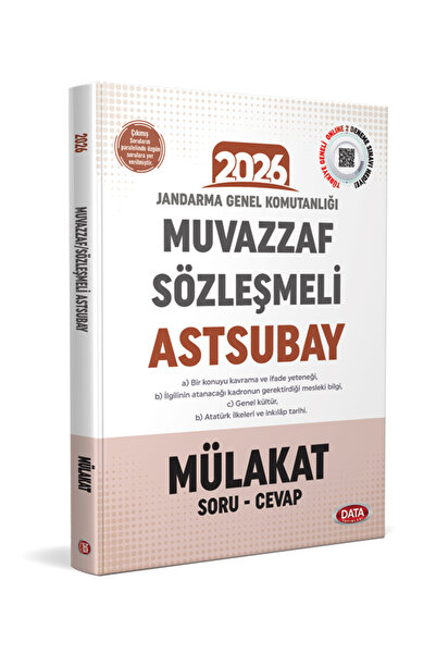 Data Yayınları 2026 Jandarma Genel Komutanlığı Muvazzaf/Sözleşmeli Astsubay M...