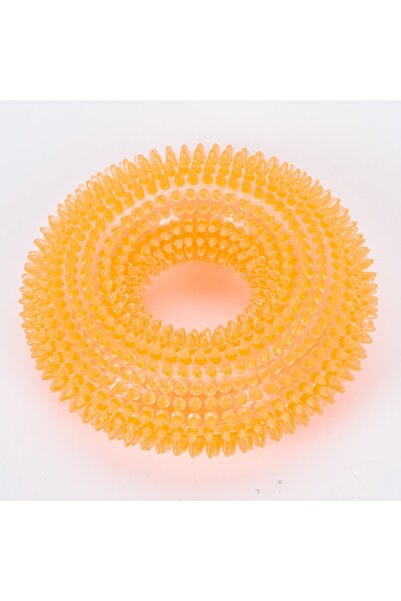 Choice14 Orange Pet Chew Toy Soft Bite-resistance Bone Shape Teeth Grinding C...