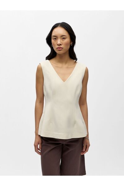 Object Oberteil V-Ausschnitt Schößchen