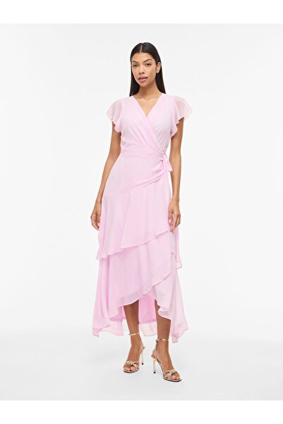 VILA Kleid mit V-Ausschnitt VIURA Maxi