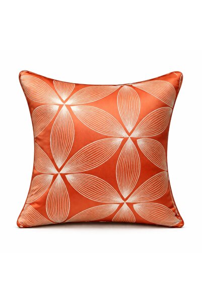OEM Decorative Pillowcase with Modern Floral Pattern - 45x45 cm - Orange