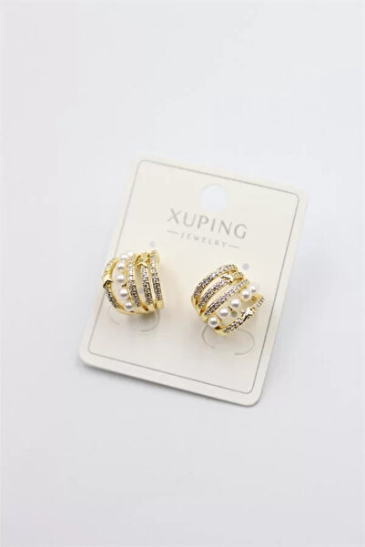 OEM Pearl Hoop Earrings - Gold