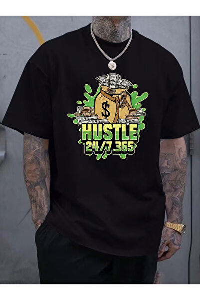 LİNA06 Playera estampada para hombre, playera casual de manga corta para verano