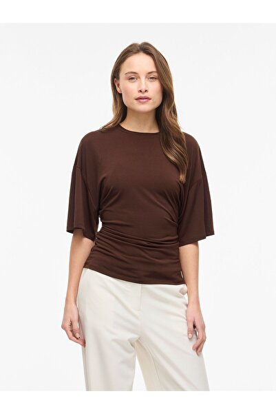 VILA Oberteil mit kurzen Ärmeln VISAGA Rundhals