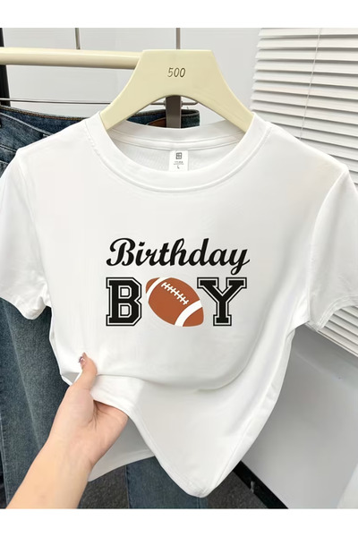 LİNA06 Women'S Comfortable Top Featuring a Rugby Print, Round Neck