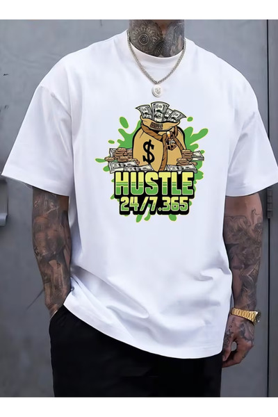 LİNA06 Playera estampada para hombre, playera casual de manga corta para verano