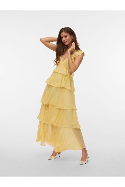 Vero Moda Kleid VMSAFINA Langes Kleid