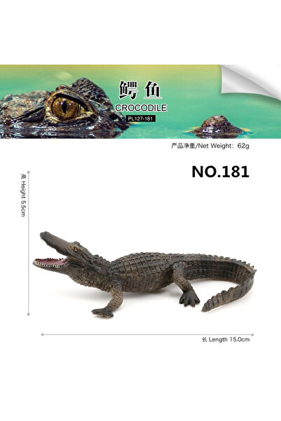 Choice9 NO.181 White/Brown/Green Realistic Crodile Action Figures Solid Simul...