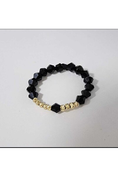 Handmade Luxury ring with biconical stones and 14k gold elements