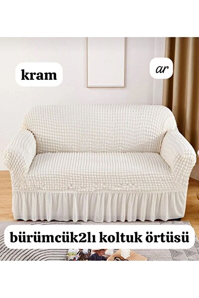 ARTUÇ Bürümcük Sofa Cover (One Piece) for 2 People, Elasticized Standard