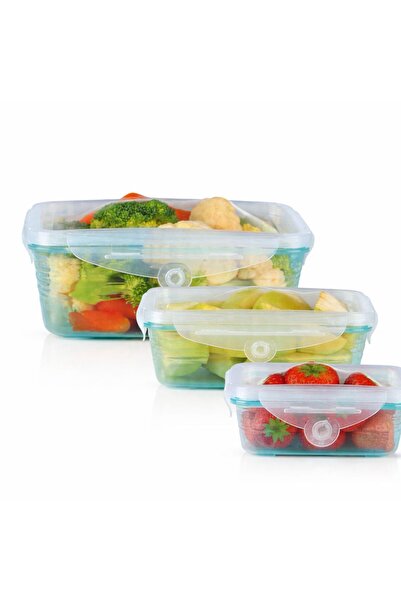 BED Set of 3 food casseroles with silicone lids