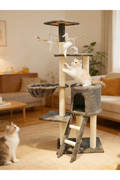 Vitakit Cat Tree with Cat Nest, Space Capsule Style Scratching Board,Sisal Sc...