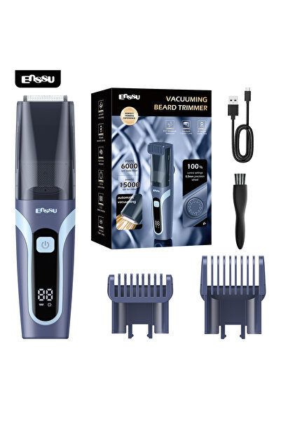 ENSSU ماكينة تشذيب اللحية للرجال - ماكينة تشذيب الشارب بالشفط مع 20 إعدادًا ق...