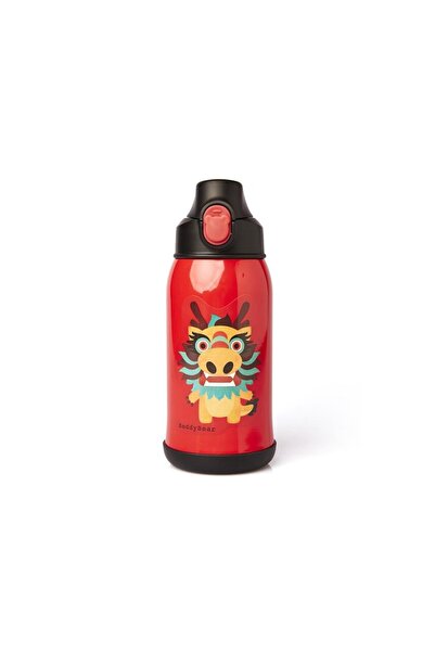 Beddybear Termos pentru copii cu husă, pai și cană, BeddyBear, Dragon, 630 ml...