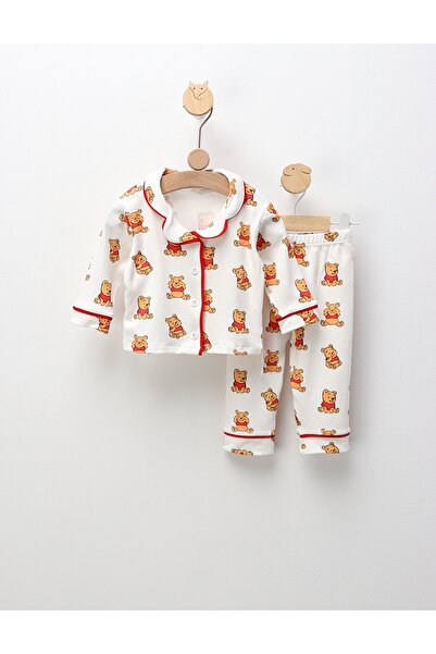 MiniKids Pijama imprimata Winnie, alb-rosu