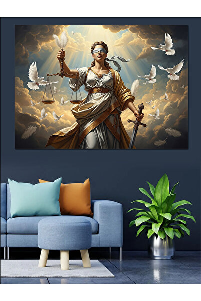 Artmeg Statuia Zeiței Justiției Themis Pictură pe pânză decorativă - Pictură ...