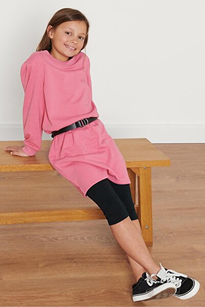 Tchibo Kids Girl 2 Pcs 3/4th Solid Leggings, Black