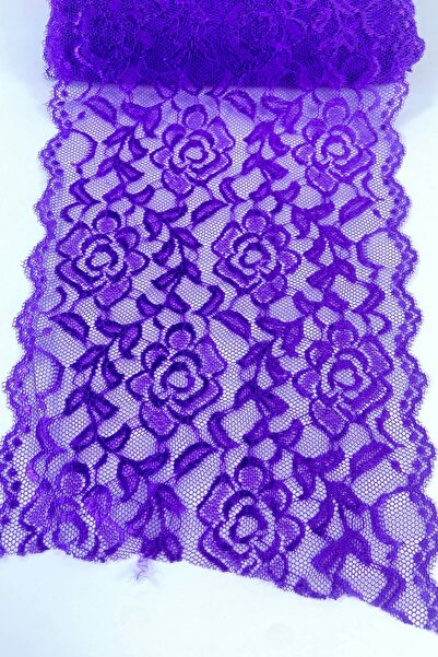 Hobigram Ornament decorativ din dantelă elastică Lycra liliac lată
