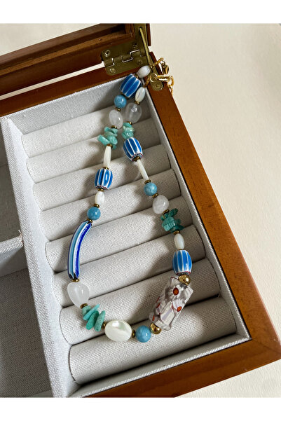 Sade Noe Studio No.27-Sea Mosaic Jade, Kristal Kuvars, Amazonit, Taşlı Doğal ...