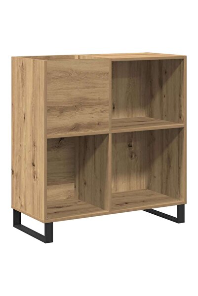 vidaxl Dulap pentru discuri de vinil stejar artizanal 85 x 38 x 89 cm